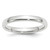 14k White Gold 3mm Standard Weight Comfort Fit Wedding Band Size 6