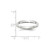 14k White Gold 3mm Standard Weight Comfort Fit Wedding Band Size 8