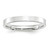 14k White Gold 3mm Standard Weight Flat Comfort Fit Wedding Band Size 6.5