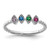 14k White Gold 4 Birthstone Mother's Ring Mounting - XM-5C3737E1-8382