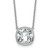 14k White Gold 4 carat Certified Lab Grown Diamond VS+ F+ Cushion Complete 18 inch Bezel Set Necklace