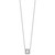 14k White Gold 4 carat Certified Lab Grown Diamond VS+ F+ Princess Complete 18 inch Bezel Set Necklace