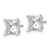 14k White Gold 4 carat Certified Lab Grown Diamond VS+ F+ Princess Complete Four Prong Stud Earrings