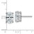 14k White Gold 4 carat Lab Grown Diamond VS+ F+ Complete Oval Four Prong Stud Earrings