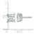14k White Gold 4 carat Lab Grown Diamond VS+ F+ Princess Complete Four Prong Stud Earrings