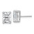 14k White Gold 4 ctw Certified Lab Grown Diamond VS/SI+ G+ Radiant 4 Prong Heavy Wt. Stud Earrings