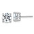 14k White Gold 4 ctw Certified Lab Grown Diamond VS+ F+ Round 4 Prong Heavy Wt. Stud Earrings