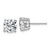 14k White Gold 4 ctw Lab Grown Diamond VS/SI+ G+ Round 4 Prong Standard Wt Stud Earrings