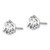 14k White Gold 4 ctw Lab Grown Diamond VS+ F+ Round 3 Prong Heavy Wt. Stud Earrings