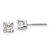 14k White Gold 4.5mm Princess Cut Stud Earring Mountings
