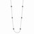 14k White Gold 4-5mm Black Near-Round Freshwater Cultured Pearl 8-Station 16 inch Necklace