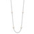 14K White Gold 4-5mm White Near Round Freshwater Cultured Pearl 8-station 18 inch Necklace