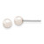 14k White Gold 4-5mm White Round Akoya Saltwater Cultured Pearl Post Earrings