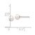 14k White Gold 4-5mm White Round Akoya Saltwater Cultured Pearl Post Earrings