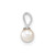 14k White Gold 4-5mm White Round Freshwater Cultured Pearl Pendant