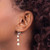 14k White Gold 4-6mm White Semi-Round Freshwater Cultured Pearl Dangle Leverback Earrings