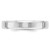 14k White Gold 4mm Beveled Edge Comfort Fit Wedding Band Size 10