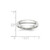 14k White Gold 4mm Beveled Edge Comfort Fit Wedding Band Size 5