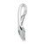 14k White Gold 4mm Emerald Pendant