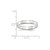 14k White Gold 4mm Flat with Step Edge Wedding Band Size 7.5