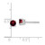 14k White Gold 4mm Garnet Earrings