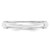 14k White Gold 4mm Half Round with Edge Wedding Band Size 13.5