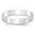 14k White Gold 4mm Lightweight Flat Wedding Band Size 10.5