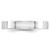 14k White Gold 4mm Lightweight Flat Wedding Band Size 7.5