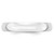 14k White Gold 4mm Lightweight Half Round Wedding Band Size 10.5