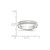 14k White Gold 4mm Lightweight Milgrain Half Round Wedding Band Size 6