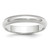 14k White Gold 4mm Milgrain Half Round Wedding Band Size 6.5