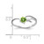 14k White Gold 4mm Peridot AA Diamond ring