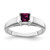 14k White Gold 4mm Princess Cut Rhodolite Garnet ring - Y4-E2DBB597-5666