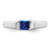 14k White Gold 4mm Princess Cut Sapphire ring