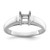 14k White Gold 4mm Princess Gemstone Ring Mounting - Y4-ED309783-7643