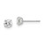 14k White Gold 4mm Round CZ Post Earrings