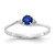 14k White Gold 4mm Sapphire AA Diamond ring - Y4-823A59C8-6999