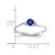 14k White Gold 4mm Sapphire AA Diamond ring - Y4-823A59C8-6999