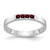 14k White Gold 4-stone Garnet Band