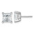 14k White Gold 5 carat Certified Lab Grown Diamond VS/SI+ G+ Princess Complete Four Prong Stud Earrings