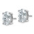 14k White Gold 5 carat Lab Grown Diamond VS/SI+ G+ Complete Oval Four Prong Stud Earrings