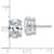 14k White Gold 5 carat Lab Grown Diamond VS/SI+ G+ Complete Oval Four Prong Stud Earrings
