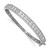 14k White Gold 5 carat Lab Grown Diamond VS/SI+ G+ Round and Princess Hinged Bangle Bracelet