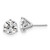 14k White Gold 5 ctw Certified Lab Grown Diamond VS/SI+ G+ Round 3 Prong Heavy Wt. Stud Earrings