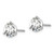 14k White Gold 5 ctw Certified Lab Grown Diamond VS/SI+ G+ Round 3 Prong Heavy Wt. Stud Earrings