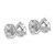 14k White Gold 5 ctw Certified Lab Grown Diamond VS/SI+ G+ Round 3 Prong Heavy Wt. Stud Earrings