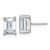 14k White Gold 5 ctw Lab Grown Diamond VS/SI+ G+ Emerald 4 Prong Heavy Wt. Stud Earrings