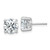 14k White Gold 5 ctw Lab Grown Diamond VS+ F+ Round 4 Prong Heavy Wt. Stud Earrings