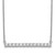 14k White Gold 5/8 carat Diamond Bar 18 inch Necklace