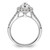 14k White Gold 5/8 carat Lab Grown Diamond VS/SI+ G+ 1 1/2 carat Center Pear Semi Mount Halo Engagement Ring